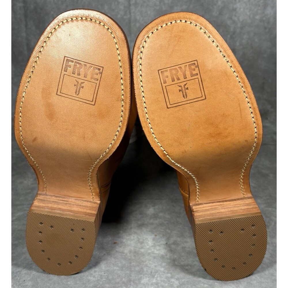 FRYE Boots Mens 9.5 Campus Boots Orange Sunrise Vintage 80s New With Tags - Picture 7 of 11